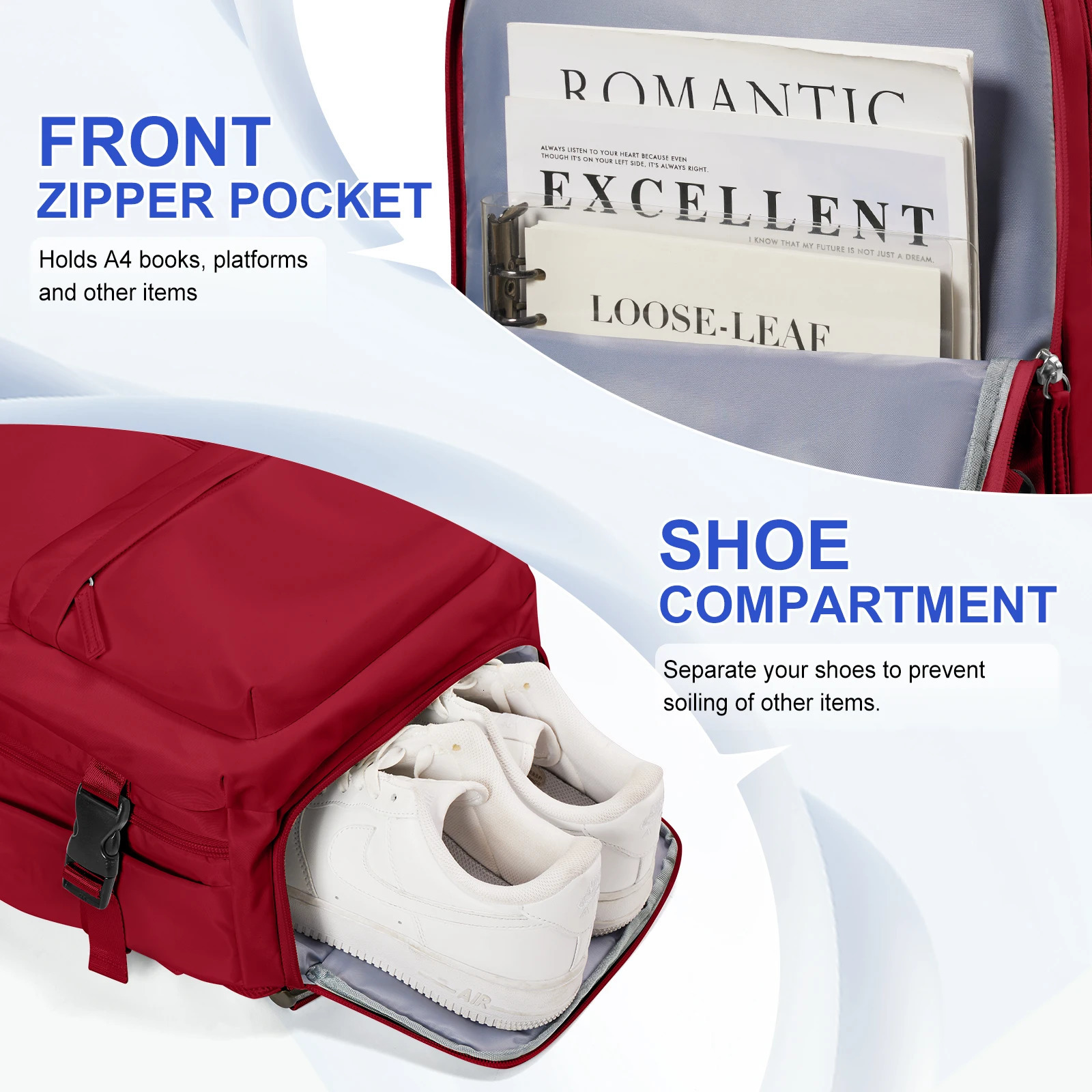 Airplane travel backpack cabin bag Easyjet 45x36x20 large capacity shoulder bag multifunctional backpack mummy laptop backpack 241023