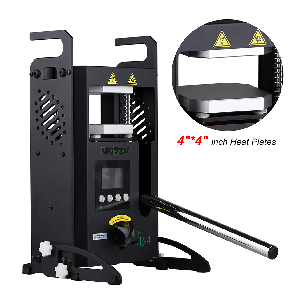 4 Tons Pressure Hydraulic Dab Rosin heat press machine Kp-4 Dual heating Plates Temperature Digital Display Screen