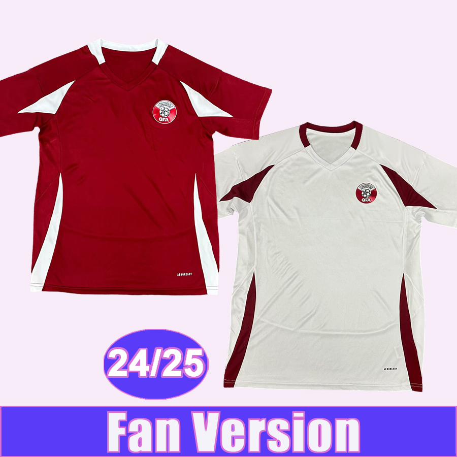 24 25 Qatar Mens Soccer Jerseys HASSAN L.MENDES BOUALEM SULTAN M.WAAD ALAAELDIN ALMOEZ TAREK Home Away Football Shirts Short Sleeve Adult Uniforms