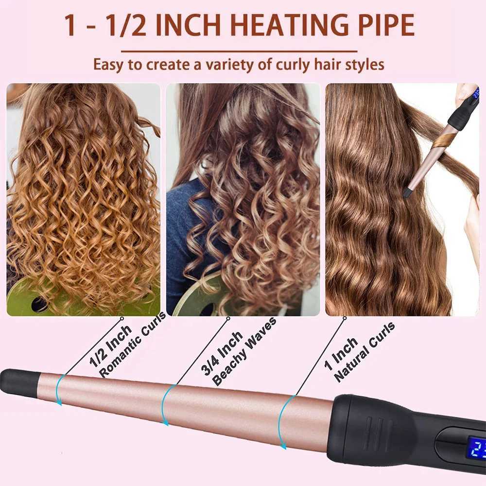New Arrival Curler Ceramic Curler Iron Professional Curling Tool 1-1/2 inch Cone Electric Curler Quick Curler Z241022