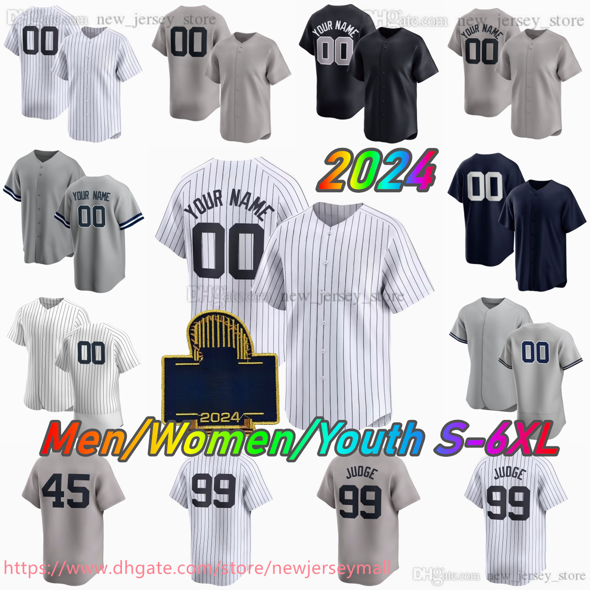 Custom XS-6XL 2024WorldSeries City Connect 99 Aaron Judge Baseball Jersey Juan Soto Gerrit Cole Anthony Volpe Anthony Rizzo Gleyber Torres Stanton All Stitched