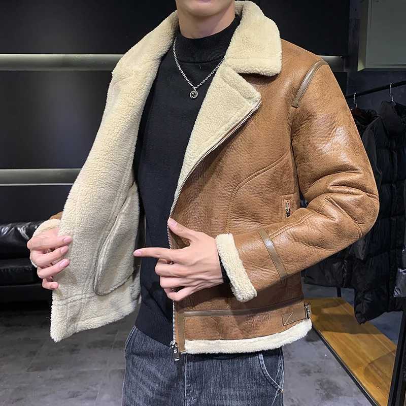 2023 autumn and winter mens top high-quality wool lining mens casual day jacket velvet warm jacket X241023