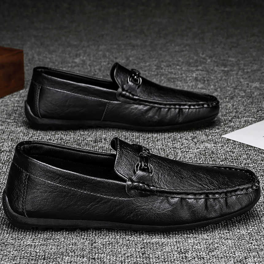 Men Dress Shoes Summer Mens Shoes Business Leather Shoes Dress British Casual Shoes Versatile Black Sports Shoes One Foot Trendy Shoes 241009