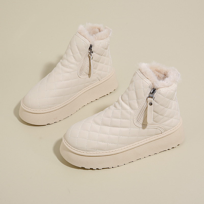 Velvet high snow boots for women winter new student version warm casual cotton shoes