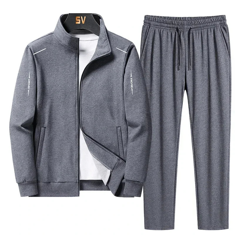 Mens sports shirt mens set large sizes 6XL 7XL 8XL fashionable autumn mens sports shirt mens sports pants set 241023