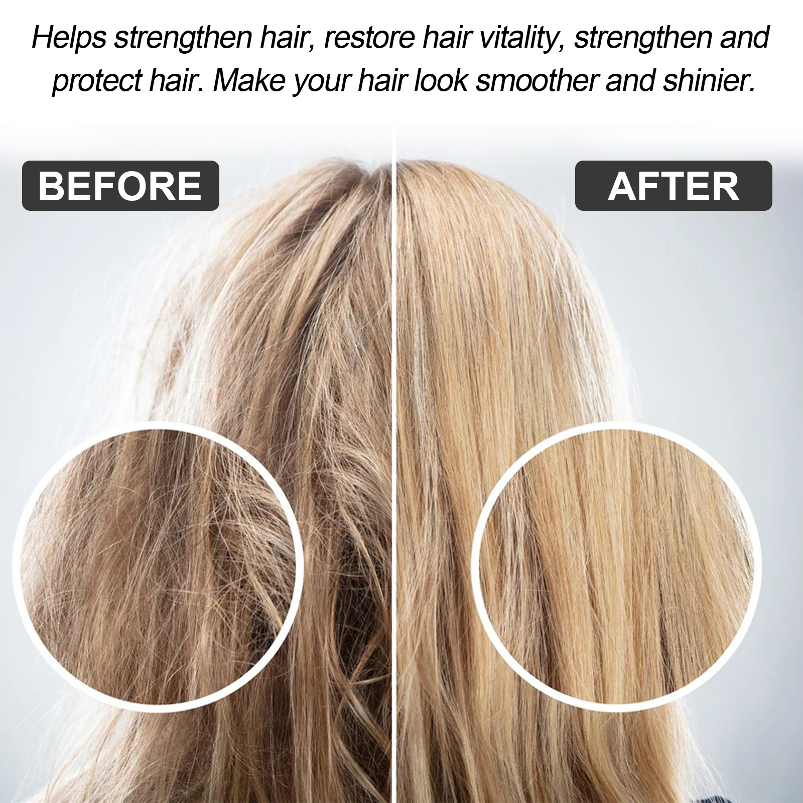 US stock EELHOE Hair Straightening Mousse Smooth Hair Care to Smooth frizz Split Repair damaged hair Care Cream