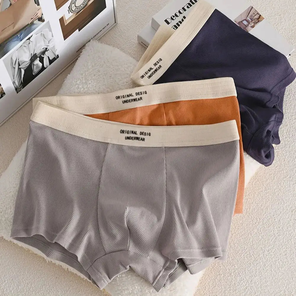 5 pieces of mens cotton underwear mens underwear boxing shorts breathable U-shaped transparent underwear mens underwear wholesale 241023