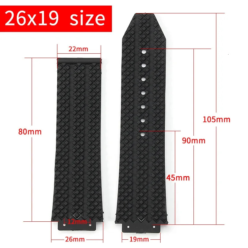 Compatible Mens Sport Accessories For Hublot Silicone Sweatproof Watch Strap Yubo Big Bang Classic Fusion 26x19mm 24x17mm 241023 - view 7