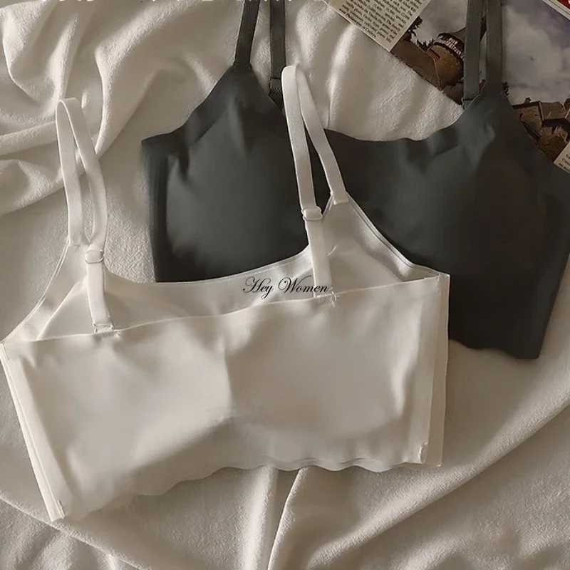 Seamless Bra for Women Ice Silk Vest Push Up Underwear Lingerie Sp Top Padded Bralette No Steel Ring Gathering LingerieX2410