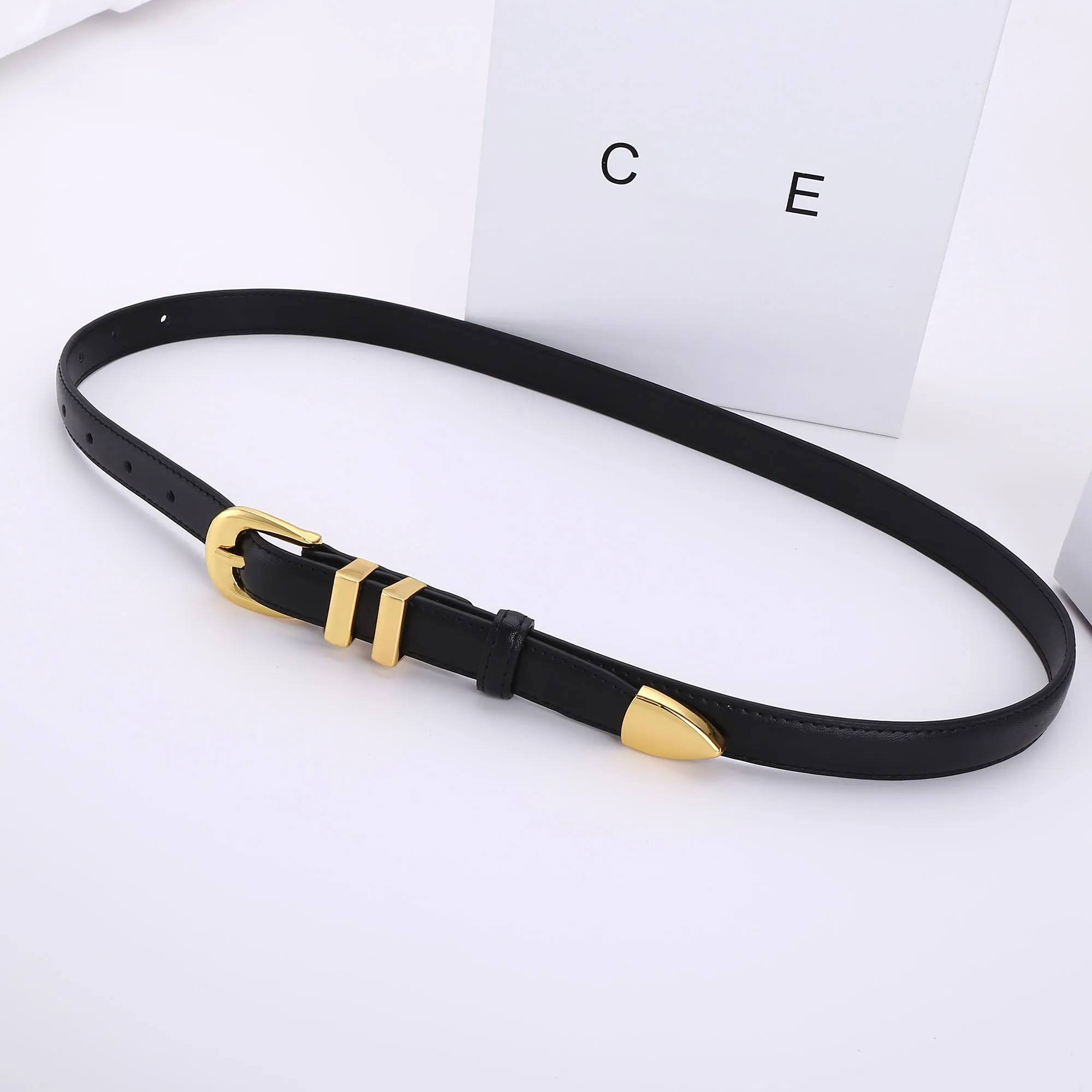 for women designer Taurillon Needle Buckle 18mm 1:1 Genuine Girdle Woman Belt 2024 Fashionable Belts Slim Leather Womans Waistband