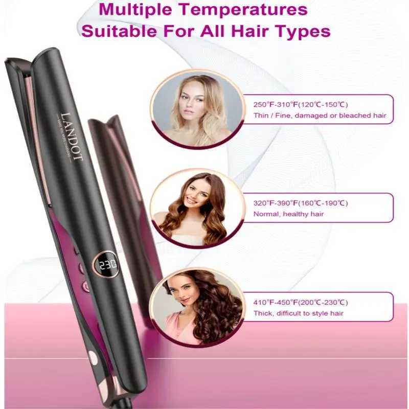 New Arrival Straightener Flat Curling Iron Lando Straightener and Curler 2-in-1- Twisted Straightening Curling Iron Combination Z241022