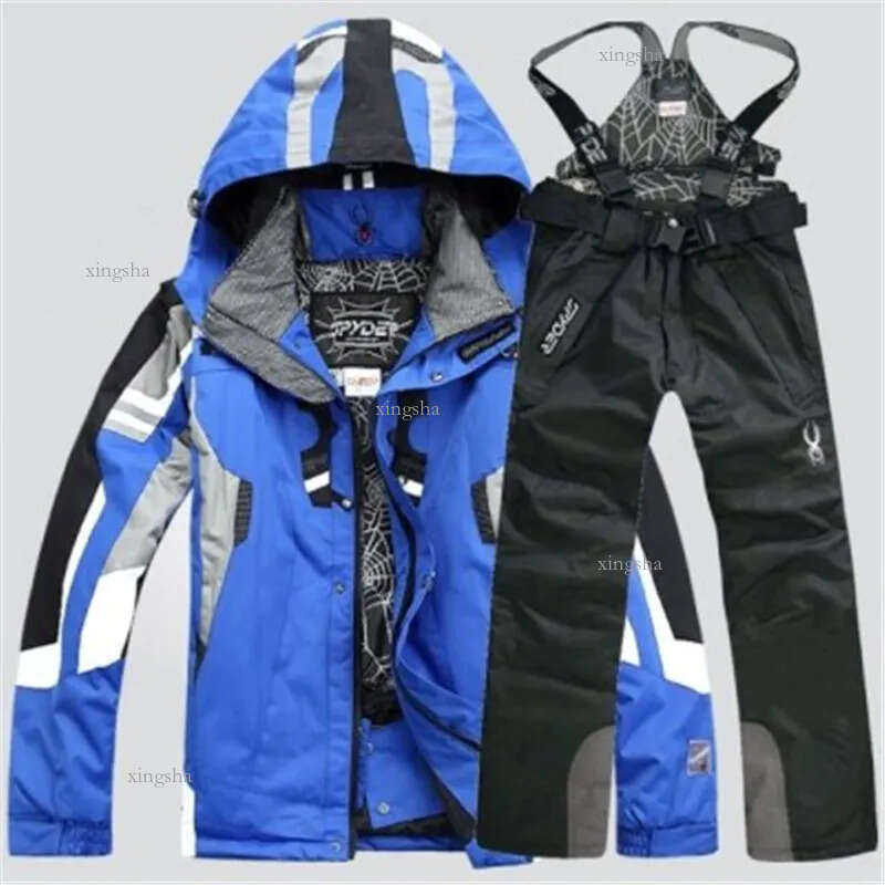 Men Warm Snowboarding Suits Men Winter Ski Suit Male Waterproof Breathable Snow Jacket Pant Ski Sets set de snowboard 201127