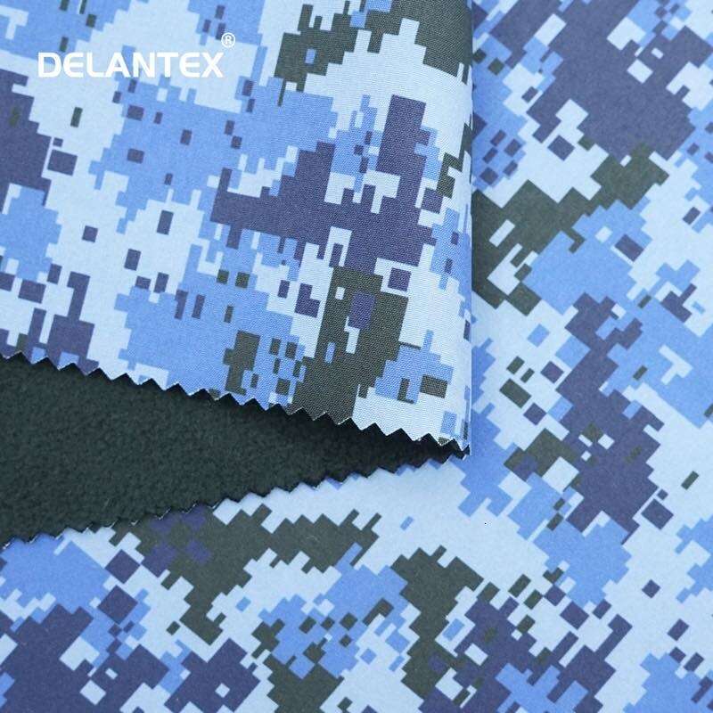 camouflage softshell fabric Hoodie Fabric Two Fabrics Bonded Polar Fleece