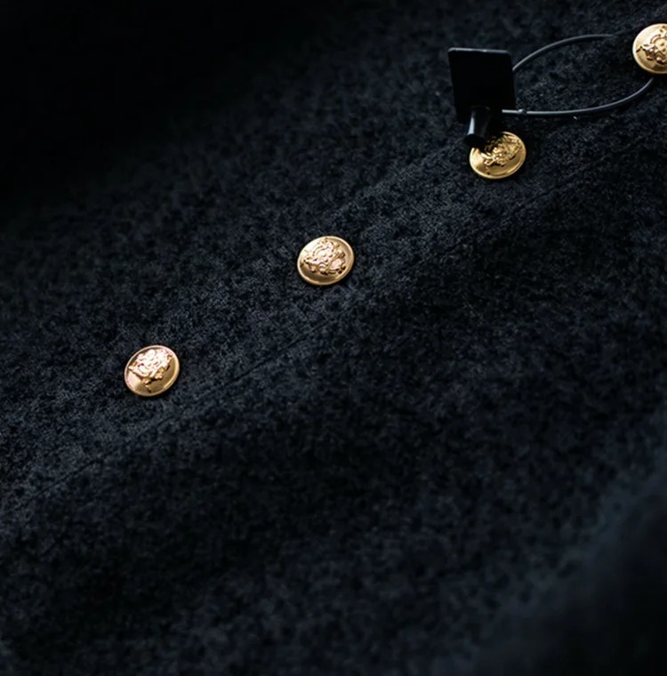 Wool wool tweed French style warm jacket loose fit suitable for small short tops in autumn and winter 241023