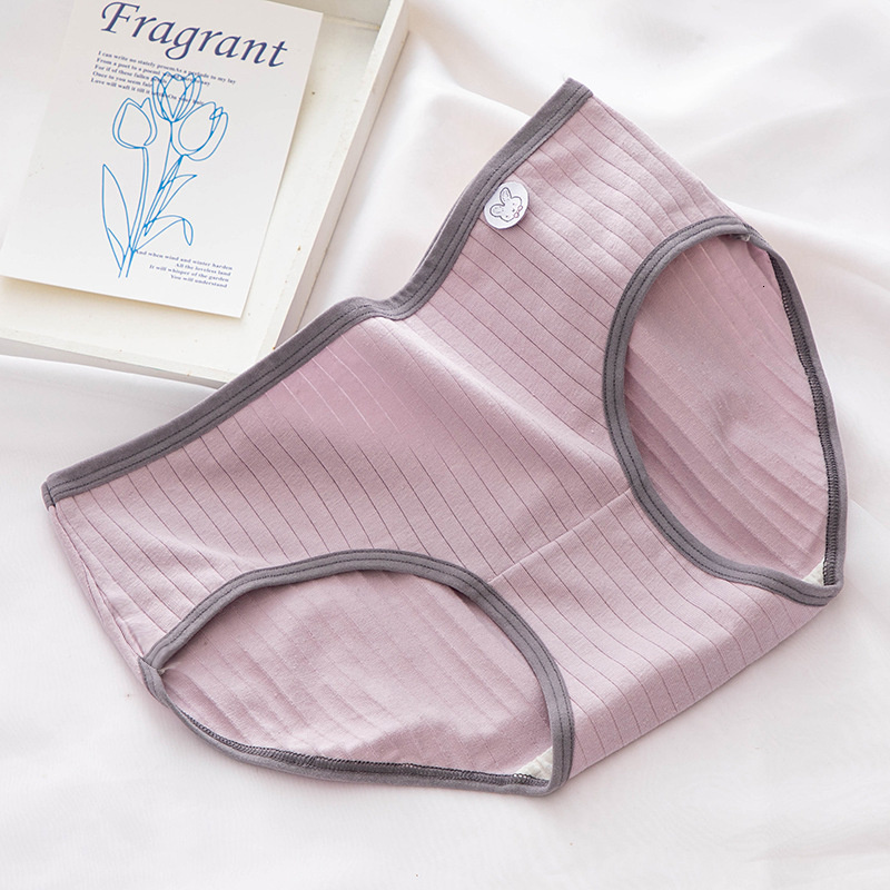 2025 New designer cotton women s underwear comfortable seamless underwear embroidered badge underwear solid color gerie mid waist fashion girl underwe