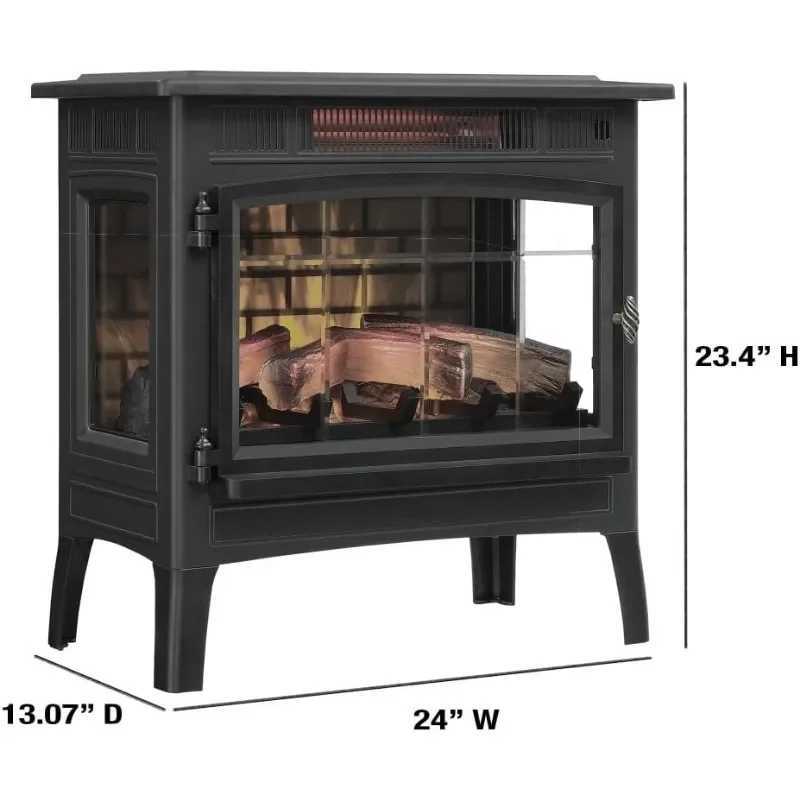 Home Heaters duraflame Freestanding Electric Fireplace Stove Heater with 3D Flame Effect for 1000 Sq. Ft. Cinnamon S2410224