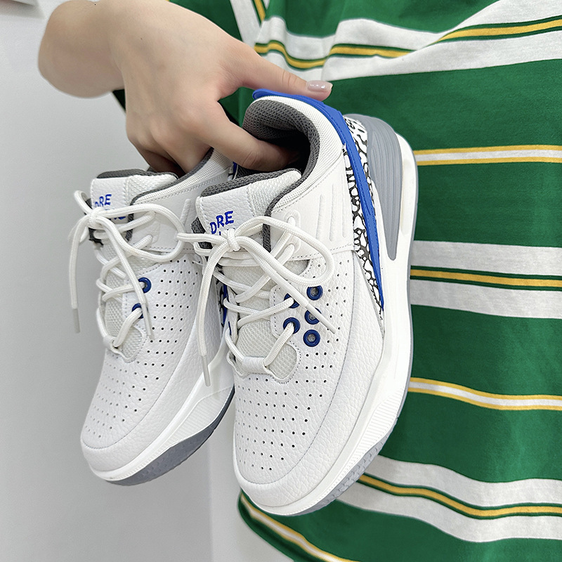 New Chic Blue Trendy Basketball Versatile for Men and Women, Couple Air Cushioned High Top Running Shoes