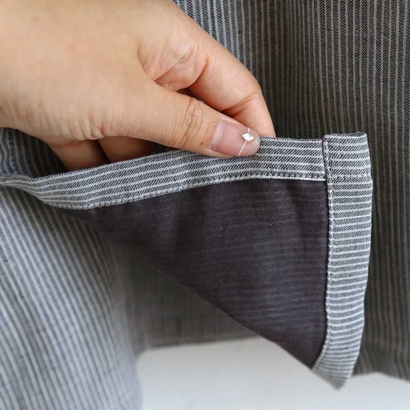 Mens spring and summer slim fit cotton woven plus 200kg sweater steam mens long robe W241023