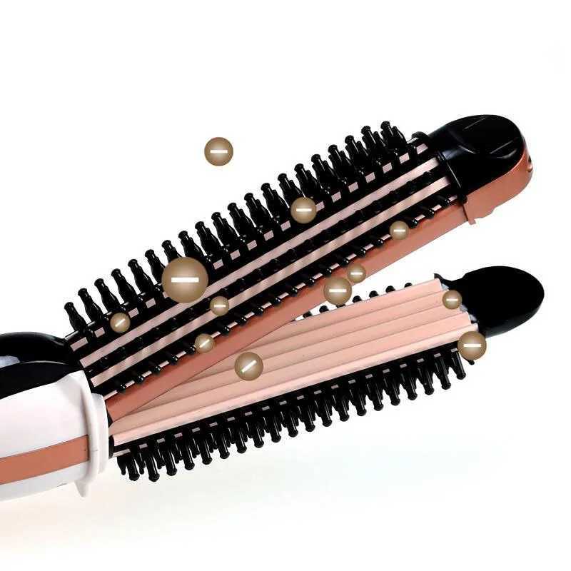 New Arrival Electrified Stone Ceramic Corn Hot Plywood Direct Electric Hair Coin Dual Use Will Not Harm Students Hair Buckling Clip Straight Z241022