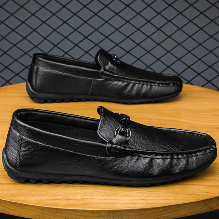 Men Dress Shoes Summer Mens Shoes Business Leather Shoes Dress British Casual Shoes Versatile Black Sports Shoes One Foot Trendy Shoes 241009