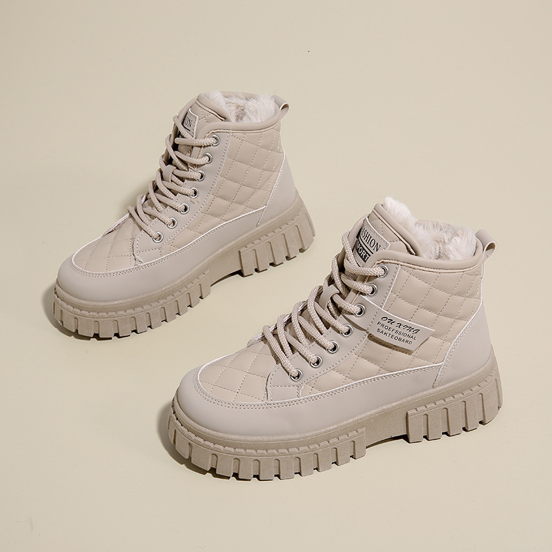 Winter New Snow Martin Shoes Warm and Velvet Thick Short Women's Cotton Boots