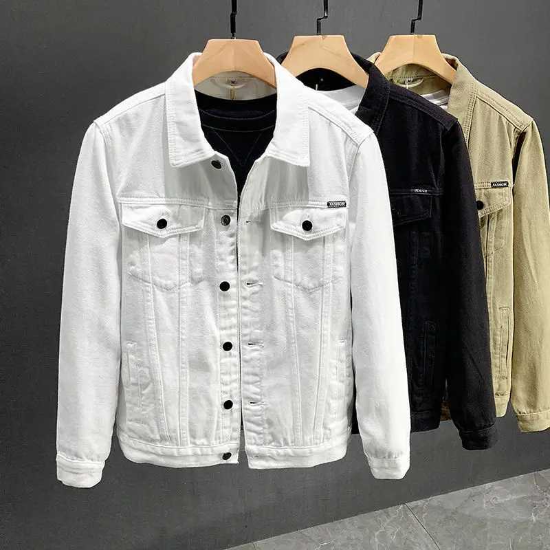South Korean Spring/Summer Autumn/Winter Mens 2024 New Patch Work Square Collar Button Pocket Fashion Solid Color Loose Casual Long Sleeve Jacket X241