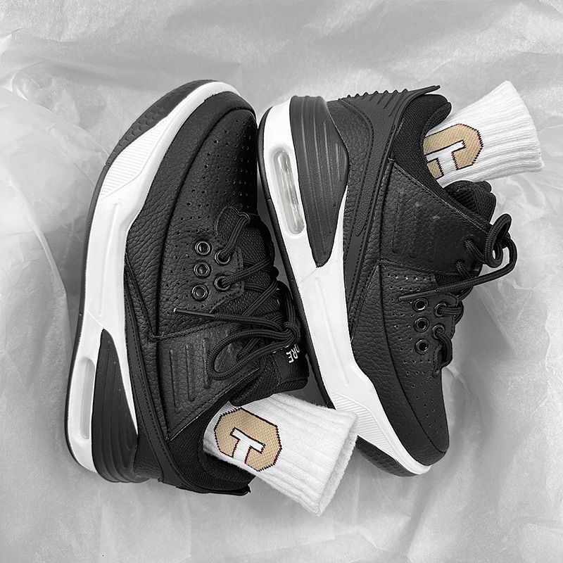 New Chic Blue Trendy Basketball Versatile for Men and Women, Couple Air Cushioned High Top Running Shoes