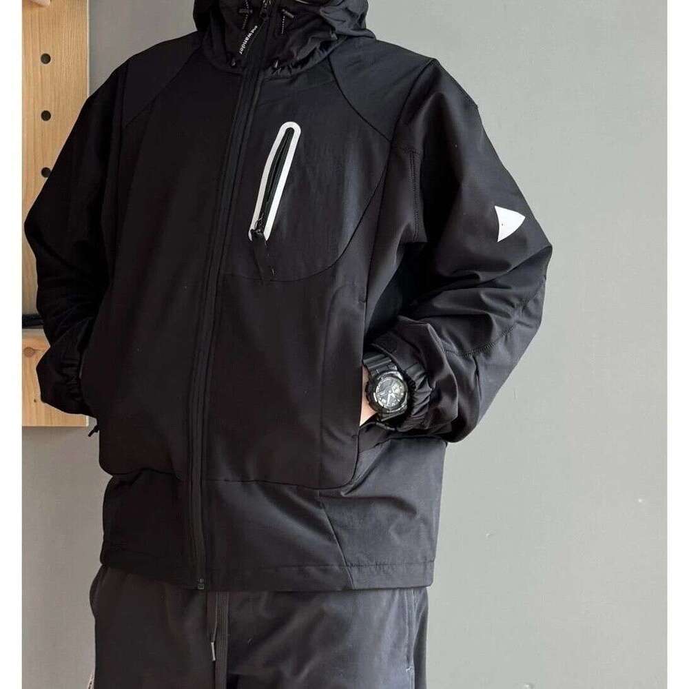 AND WANDER co-branded stick figure outdoor lightweight windproof jacket Sun Tide trench coat hunting jacket nylon tooling jacket electrician logging new tooling d5