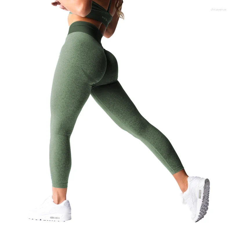 Active Pants Knockout Seamless Leggings Spandex Tights Women Soft Workout Fitness Outfits Yoga High Waisted Gym Wear