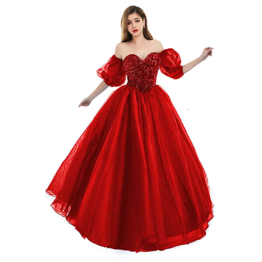 Backless Royal Blue Sexy A E Prom Dresses 2024 New Sequins Beads Sweetheart Corset Back Evening Quinceanera Gowns With Poet Sleeves Bm3503 vening