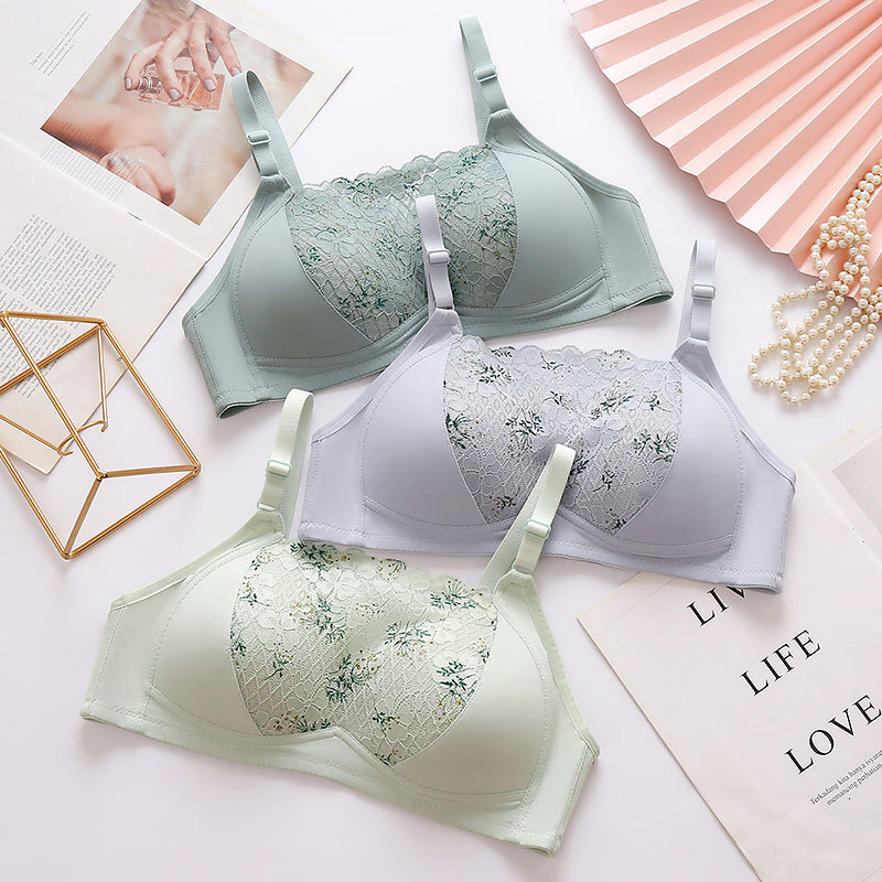 2025 New trend designer top plus lace sexy women s tubular top without steel ring thin adjustment push up seamless bra