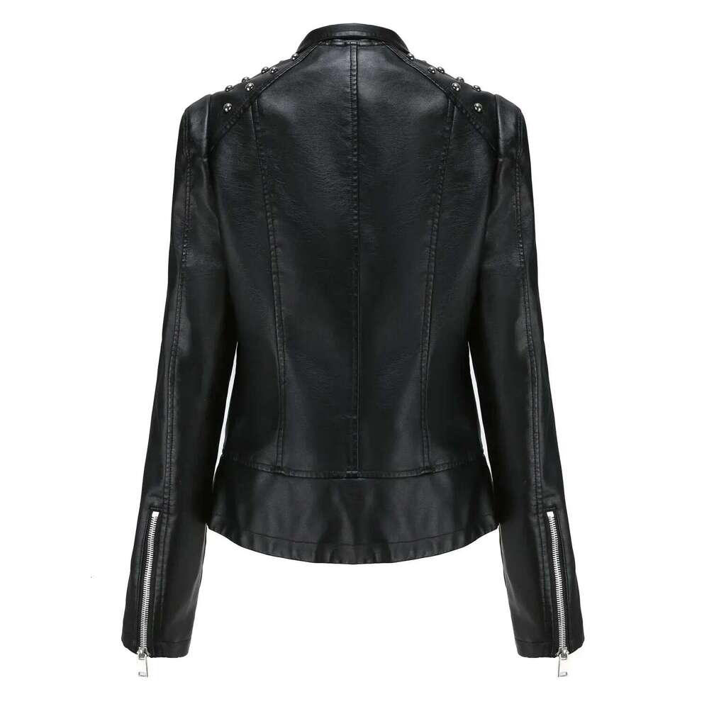 Faux Leather Jacket Women Trend 2024 Coats For Womens Spring Autumn Woman Coat Black Pink Purple Red Brown Jaqueta Feminina New