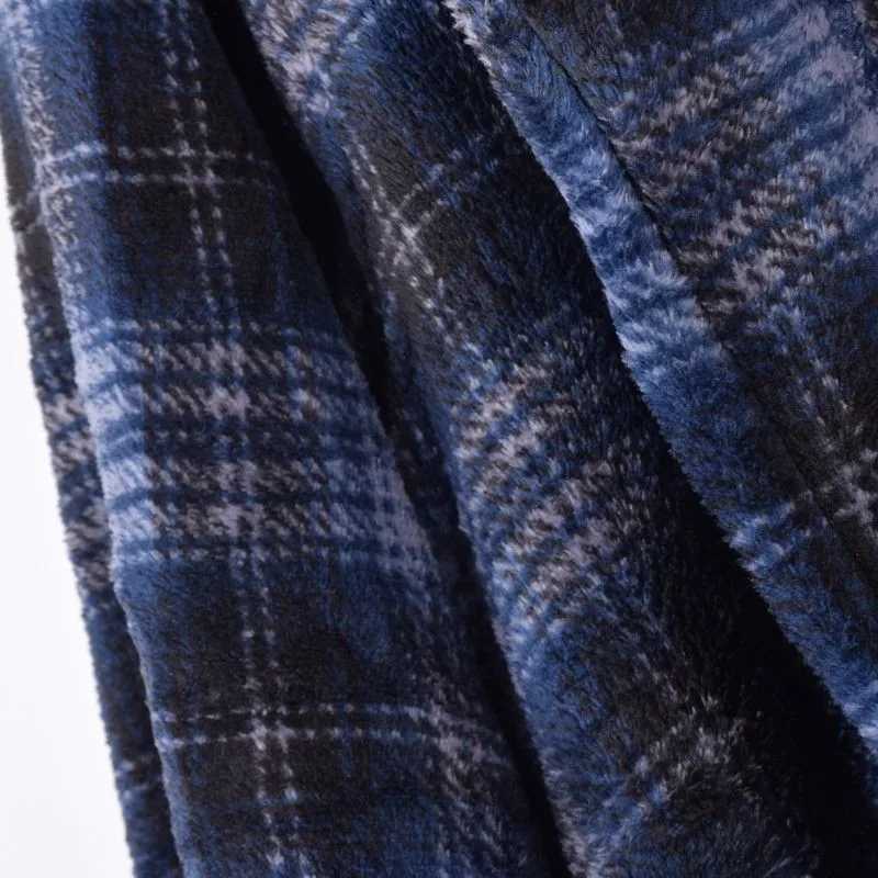 Mens sleepwear autumn long Sve thin coral velvet robe flat bottomed bathroom casual night light W241023