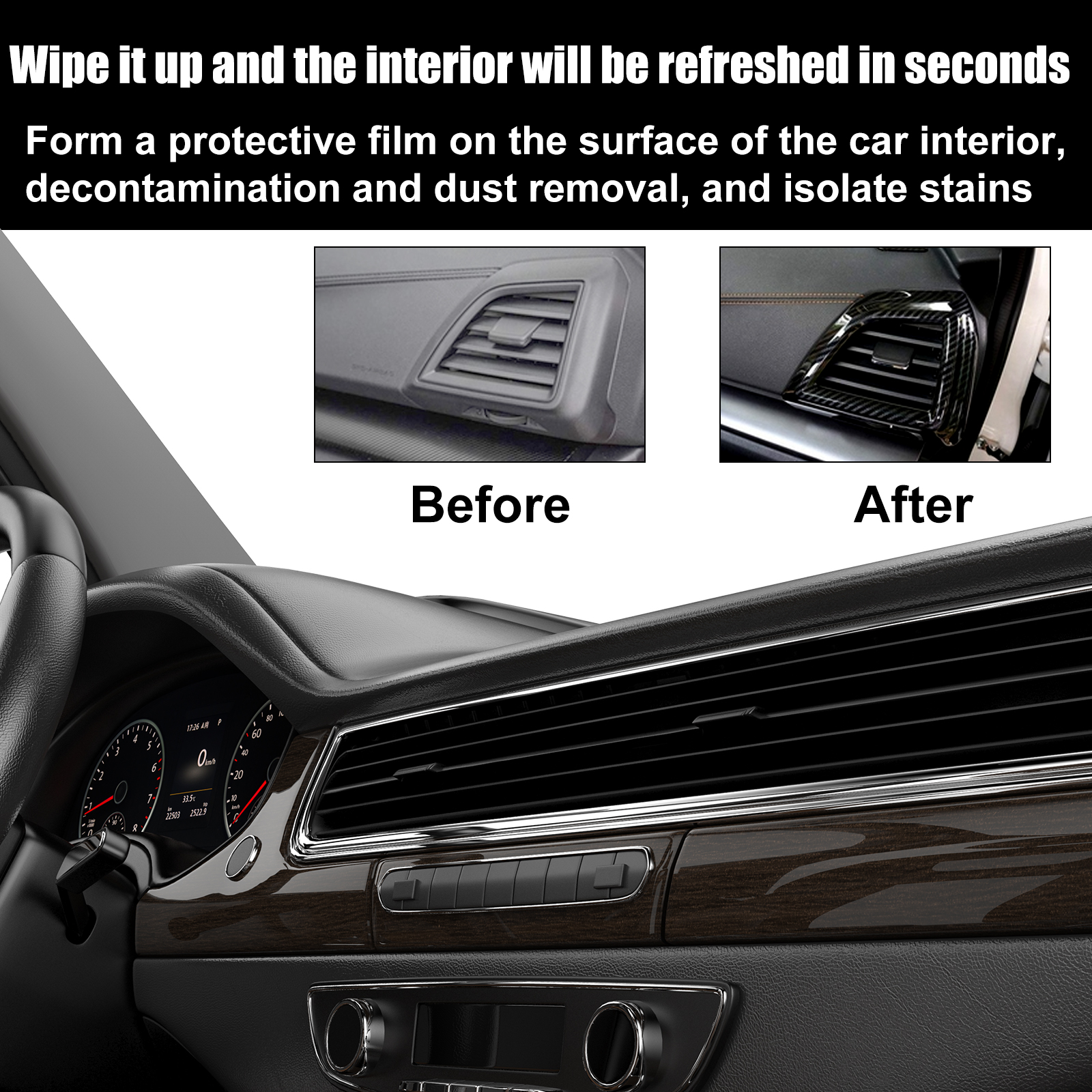 US stock Rayhong Plastic Retread coating Automotive interior instrument panel seat clean dust polishing maintenance coating