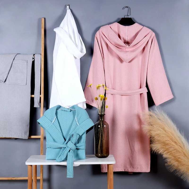 Luxury mens bathroom autumn winter knitted cotton long Sve Shl collar mens long robe Ele mens kimono V-neck long robe W241023