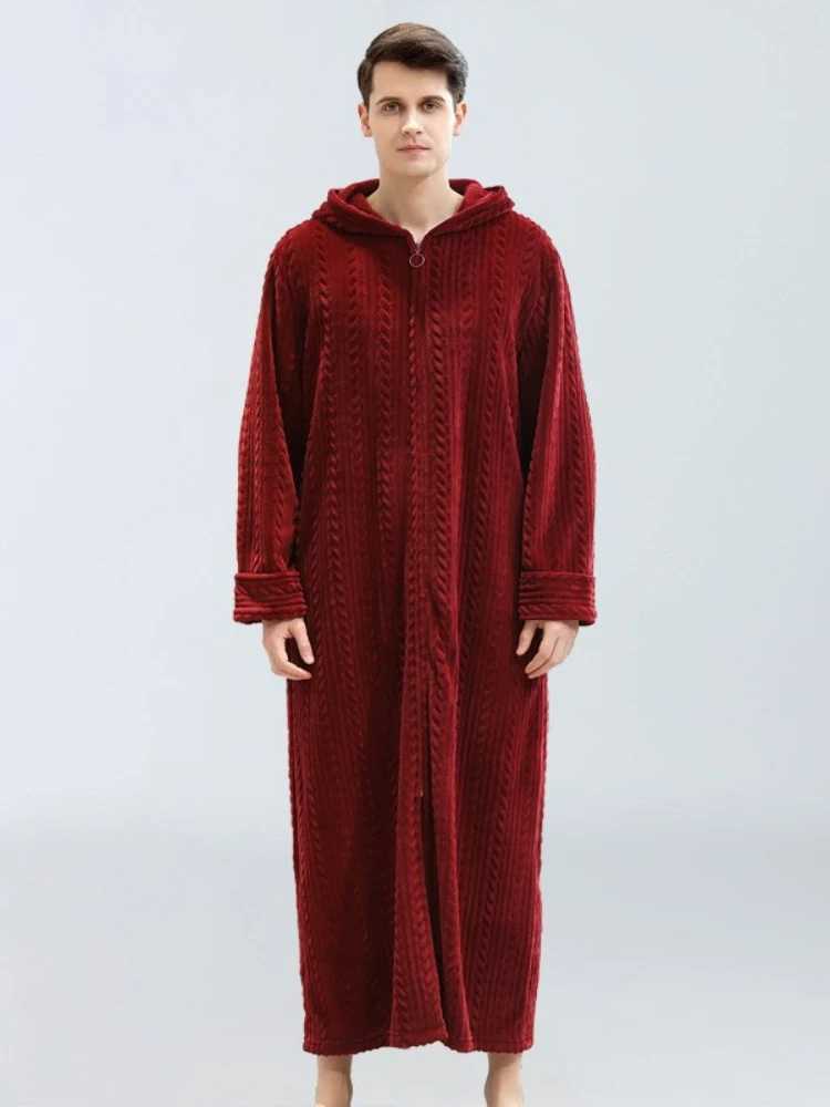 Flannel mens Sp autumn velvet couple pajamas Onesies Sp mens winter thick cardigan lounge Spwear pajamas W241023