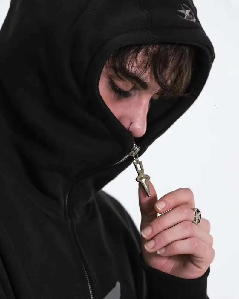 American Gothic Punk Harajuku Retro Super Large Hoodie Womens Y2k Fashion Letter Embroidered Jacket Casual Loose Sweatshirt Mens 241023