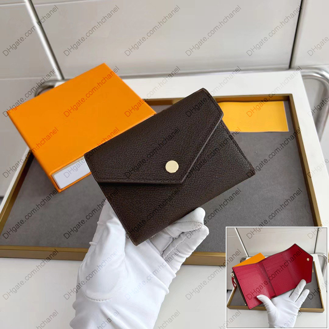 AAATop High quality Designer wallet France Paris plaid style luxury mens wallet Card Holders genuine leather cowhide texture woman Purse high-end man wallet with box