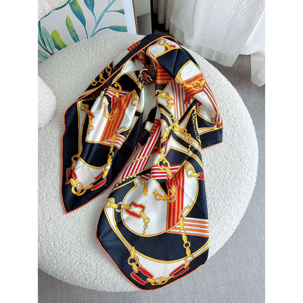 90X90 For Scarf Replica Hijab Silk Summer Women Twill Tie Capital Scarves Brands And Shawl go Accessories scarf designers