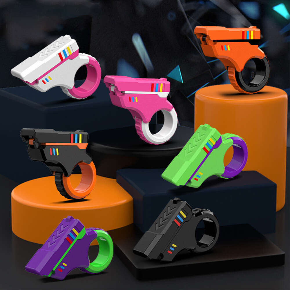 EDC Slider Magnetic Anxiety Stress Relief Fingertip Toy Adults Gifts for Him Fidget Ring Small Pistol Toys