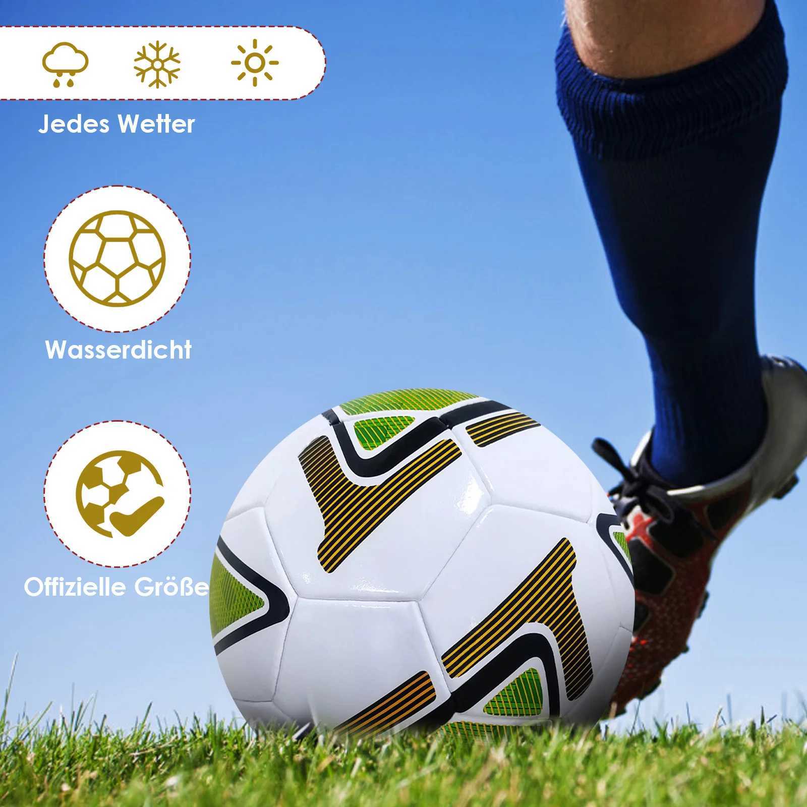 New Soccer Balls Official Size 5 Machine Stitched Panels Soccer Ball Ballon De Foot Team Training Footy Ball for Children AdultsXJ241023