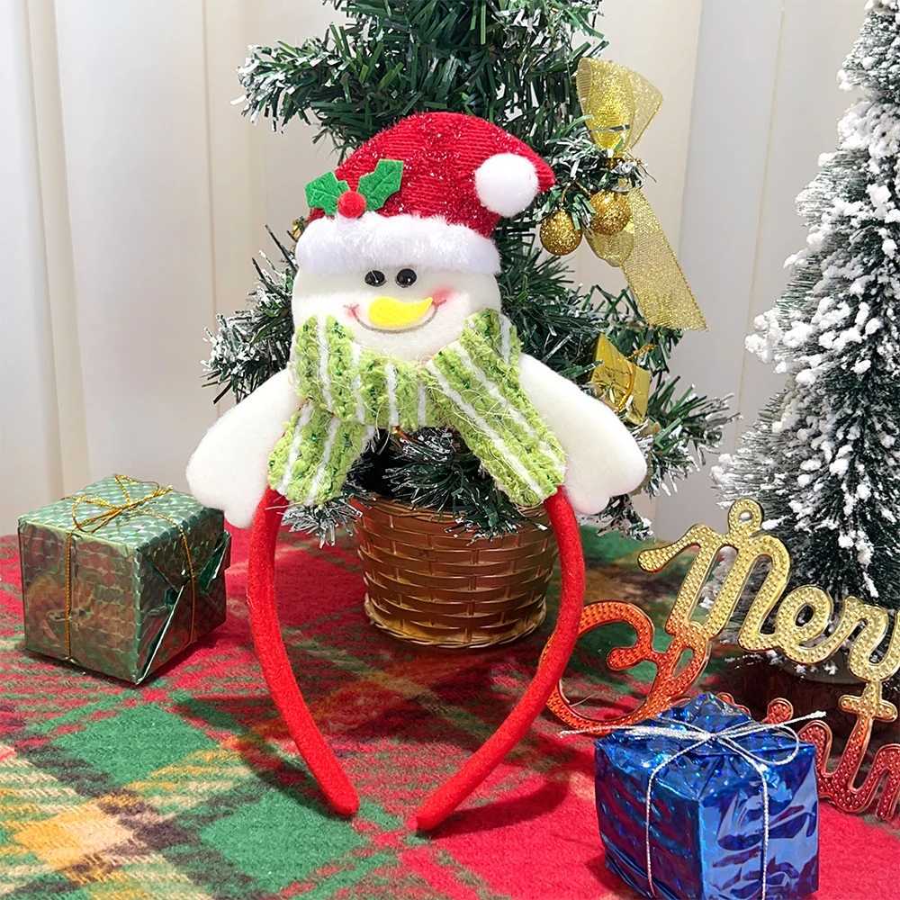 Cartoon Christmas Headband Santa Claus Snowman Elk Kids Hair Band Children Christmas Gifts Happy New Year Party Decoration PropX241021