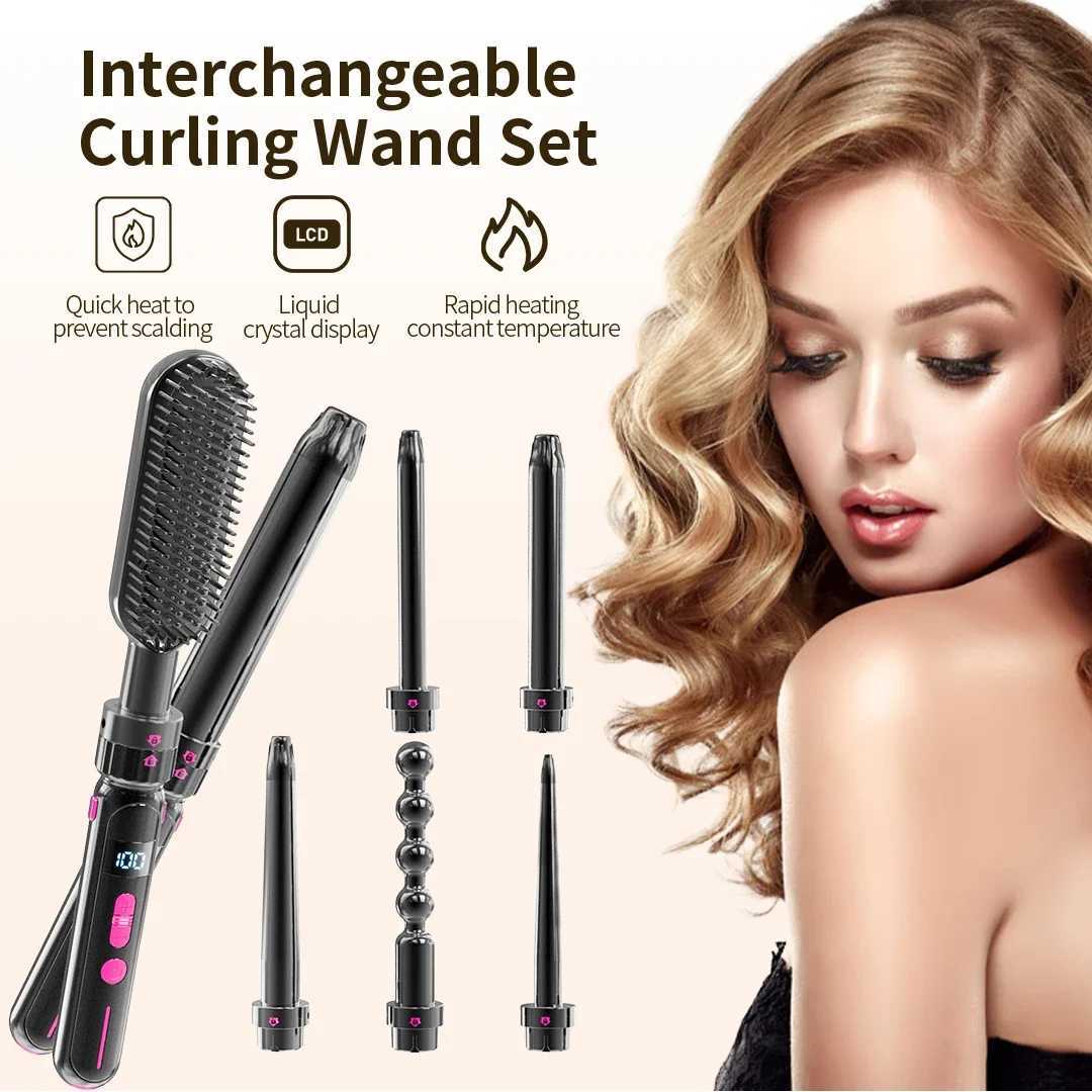 New Arrival Professional Curling Iron 2-in-1 Straightener and Curler Twisted Straightening Iron Wave Styling Tool Z241022