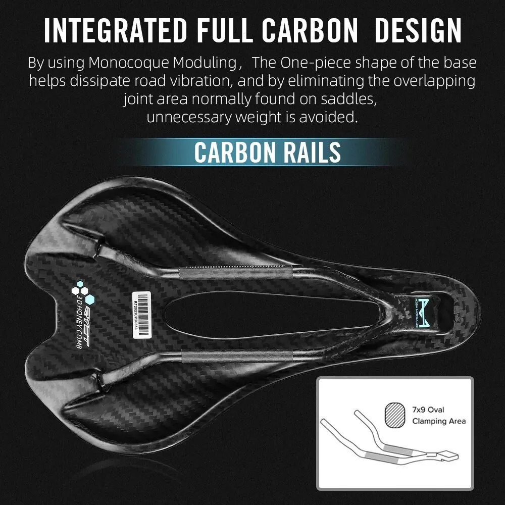 RYET 3D printed bicycle saddle Ultralight carbon EVA 245x145mm bicycle seat parts MTB gravel road bicycle seat bicycle pad 241022