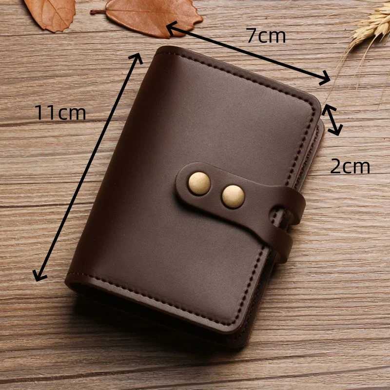 Mens leather card bag with large capacity anti-theft bank card holder case transparent business card wallet Z250411
