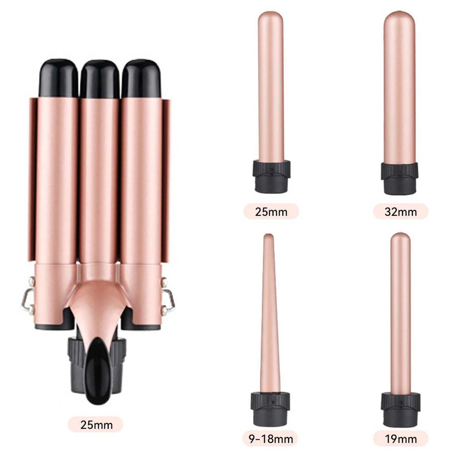 New Arrival 5-in-1 electric heating curling iron professional LCD display mens and womens hair salon hair stick curling iron Z241022