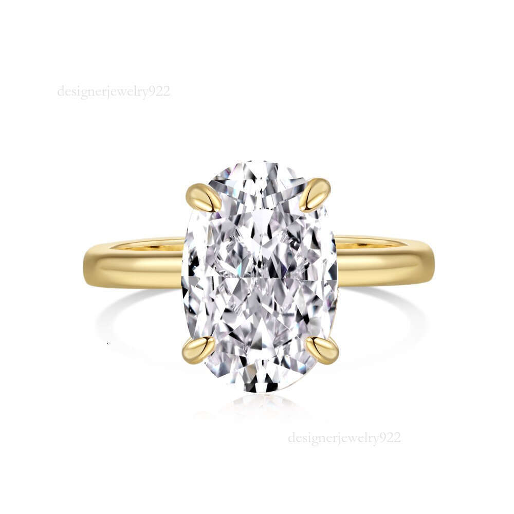 Wholesale Vvs Moissanite Engagement Rings Women 925 Silver 10K 14K 18K Solid Gold Emerald Radiant Oval Cut Diamond Rings