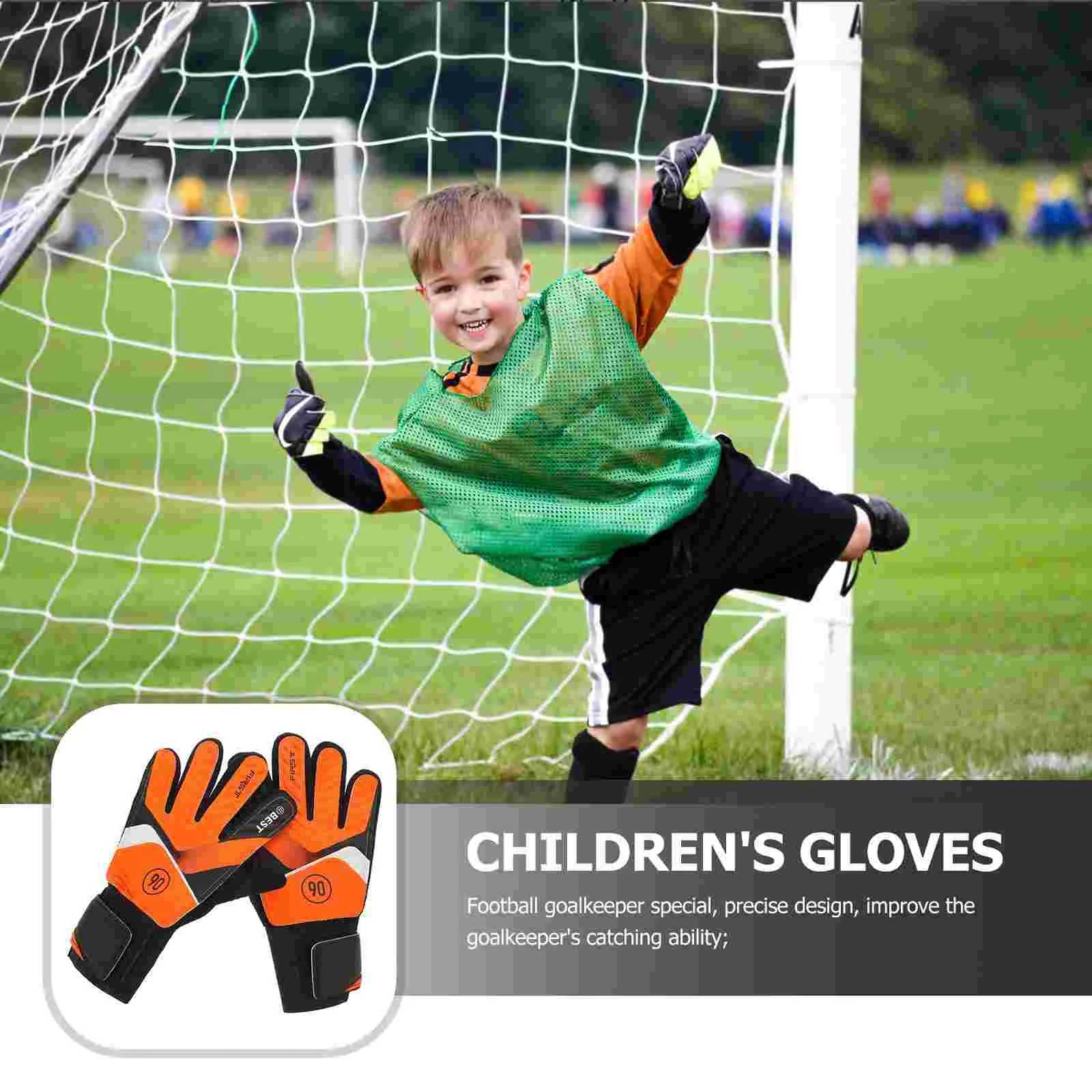 Football Goalkeeper Gloves Latex Anti-collision (green #5) Supply Profional Sports Soccer Pu ulsion Match Anti-slide BoyXJ241023
