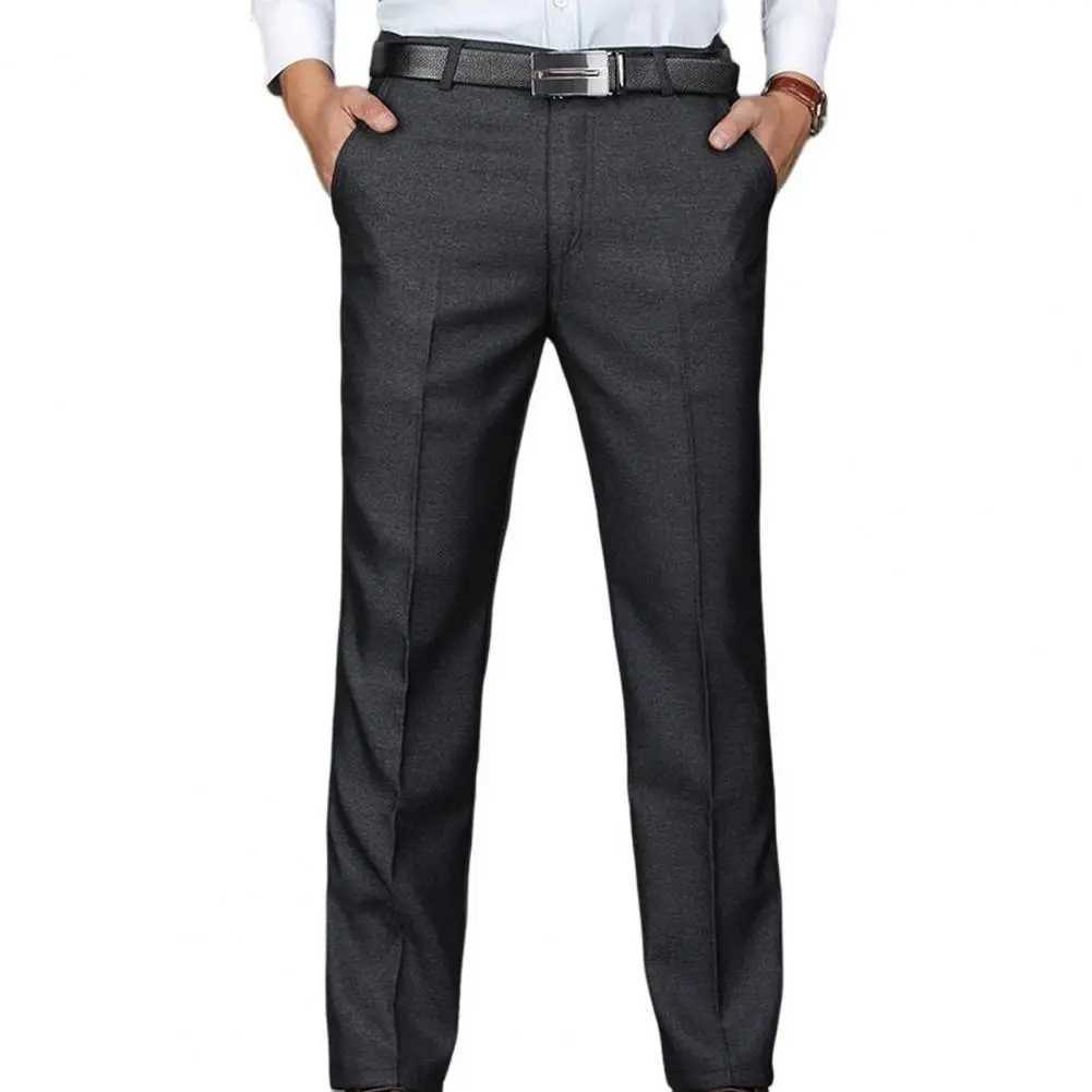 Chic Wedding Suit Pants Straight Match Shirt Pocket Business Groom Suit PantsX241023