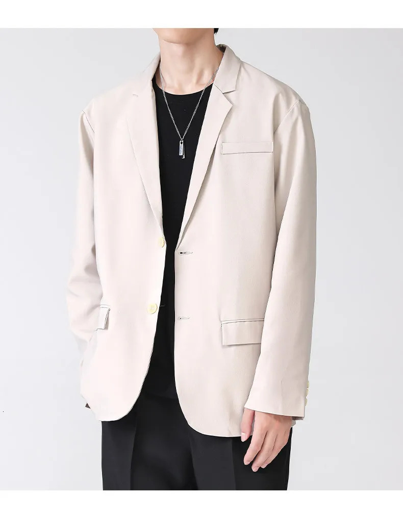 Mens clothing Korean version business version handsome casual loose sense Niche Versatile Suit Jacket Breathable Slim Fit Pocket 241023